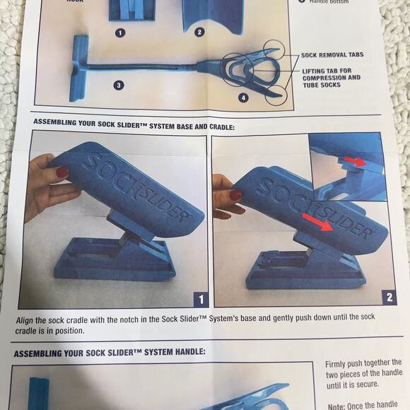 Sock Slider System 1 Kit No Bending Shoe Horn Pregnant Back Problems Surgery NEW - Picture 5 of 10